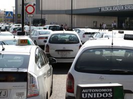 Huelga de Taxistas hoy en Valencia contra el intrusismo de las VTC