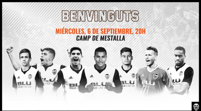 El València CF presentarà demà als set fitxatges siete