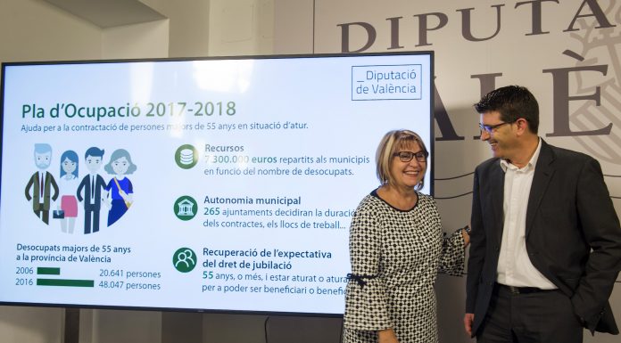 La Diputació crearà 1.000 ocupacions per a majors de 55 anys empleos