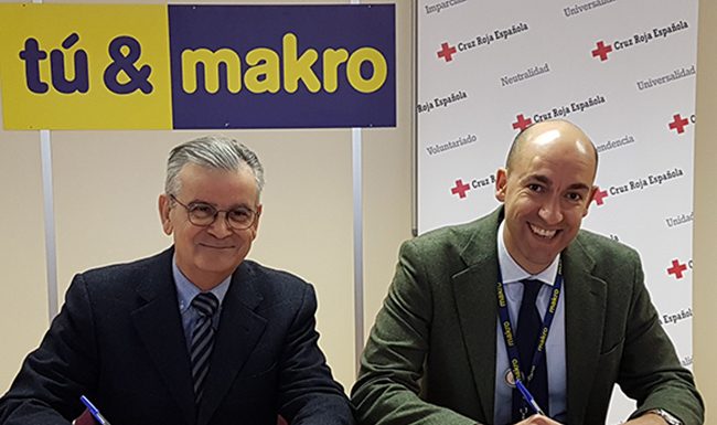 Creu Roja i Makro units per la donació d’aliments Makro