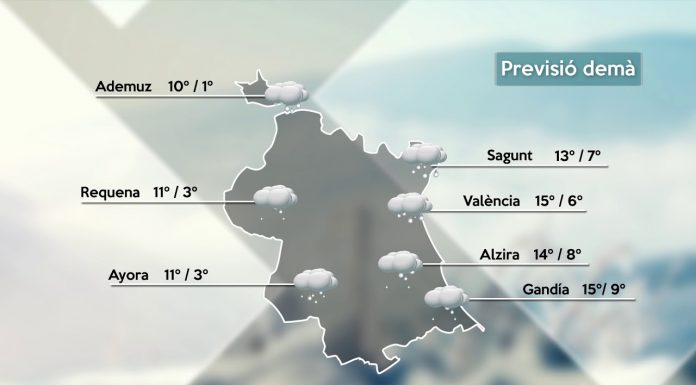 Pluges intenses en tota la província per a demà