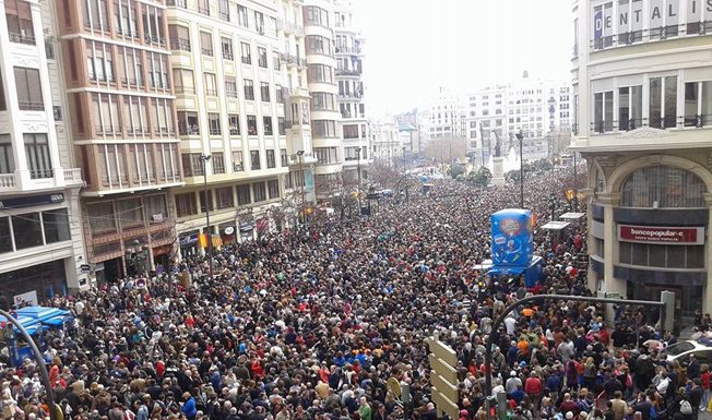 Así ha sido la última y gran mascletà de Fallas 2018