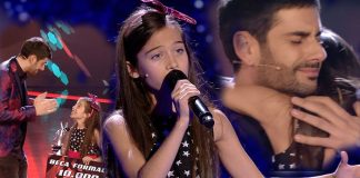 Melani en la final del talent show