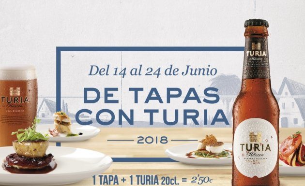Tapes gourmet acompanyades d’un quinto de cervesa Turia Tapas gourmet