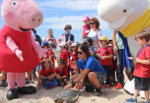 Peppa Pig suelta una tortuga marina en Valencia Peppa