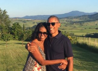 Imagen de Obama con Michelle