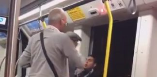 Intentan echar del tren a un hombre