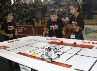 Imagen de la competición de Robots