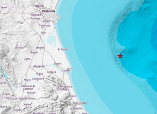 Imagen del mapa donde ha tenido lugar el terremoto