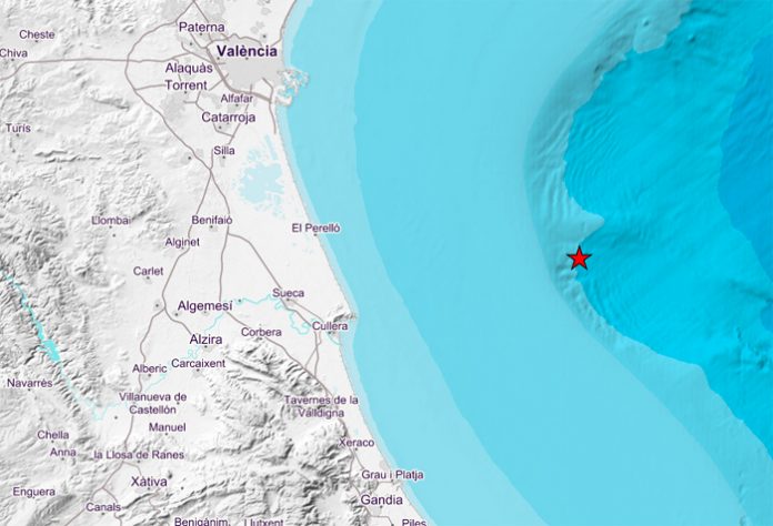 Imagen del mapa donde ha tenido lugar el terremoto