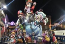 Estos son los municipios que celebran las Fallas este fin de semana Monumento de la Fallas Placeta del Marqués en Turís de 2019