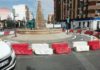 Construyen un carril bici en medio de una rotonda en el barrio de Sagunto rotonda bici