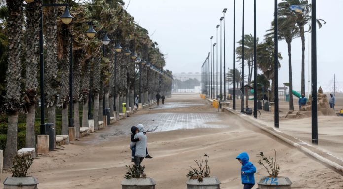 Alerta por vientos de 100 km/h en la provincia de Valencia temporal