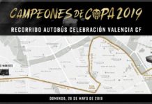 Recorrido de los jugadores este domingo a su llegada a Valencia