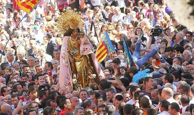 Hora y lugar de los actos del día de la Virgen de los Desamparados