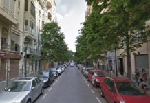 Dos jóvenes detenidas por intento de robo con el método ‘resbalón’ en un edificio de la calle Salamanca de Valencia