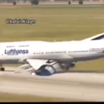 Captura del vídeo del supuesto aterrizaje forzoso.