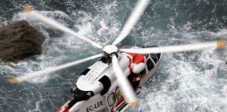 El helicóptero Helimer durante una operación marítima.