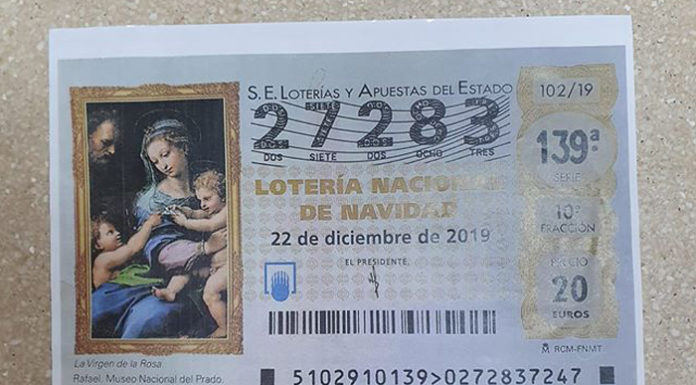 Precaución con el número 27283 de la Lotería de Navidad
