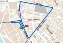 calles cortadas Valencia