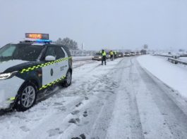 Carreteras de la Comunidad Valenciana cortadas por la nieve y el temporal