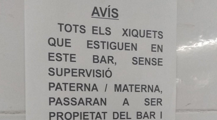 Un bar de Valencia quiere poner a fregar platos a los niños revoltosos