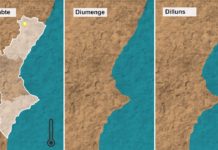 Lluvia y nieve este viernes