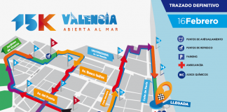 calles recorrido 15K Valencia Abierta al Mar
