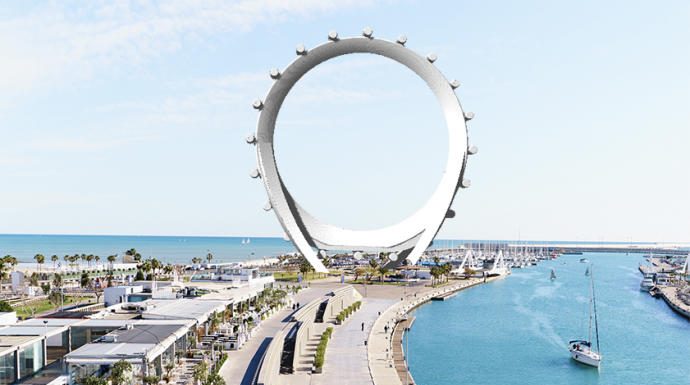 Valencia dice adiós a la noria gigante de la marina La noria gigante que rechazó Valencia provoca una guerra en Twitter