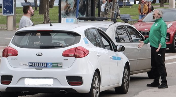 Vídeo de una peculiar discusión de tráfico en Santander