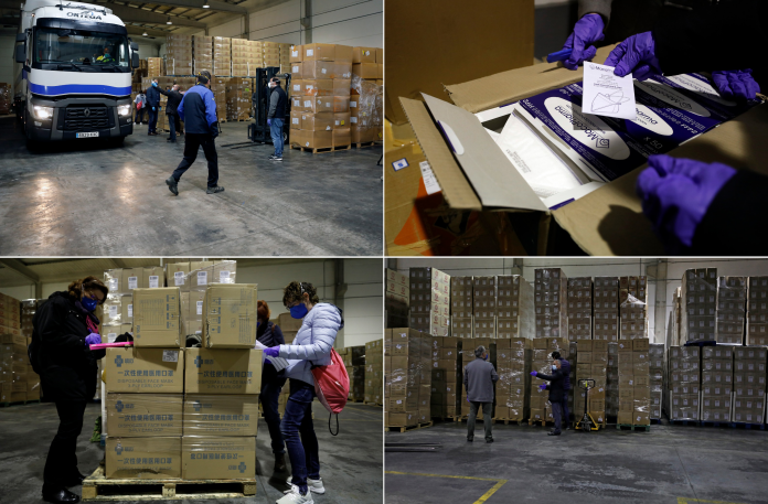 El Consell reparte 15 toneladas de material sanitario en hospitales y residencias valencianas