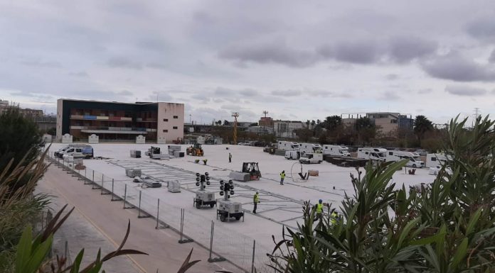 Així s’alcen els tres hospitals de campanya de la Comunitat Valenciana Así avanzan las obras de los tres hospitales de campaña