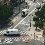 La calle Colón se convierte en un 'croquis' para los conductores