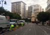 La calle Colón se despide de su doble carril y se cierra al tráfico temporalmente