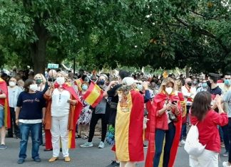 Las protestas contra el Gobierno por la gestión del coronavirus crecen en Valencia