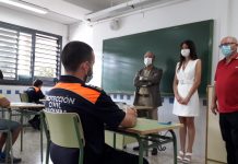 Arranca la Selectivitat més inusual de la Comunitat Valenciana Imagen del simulacro de Selectividad para comprobar la efectividad de las medidas de seguridad.