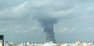 Incendio Aldaia visto desde Valencia-7Televalencia