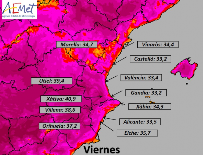 El mes de agosto dispara los termómetros de Valencia hasta los 44 grados