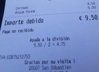 ticket de casi 10 euros