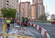 Comencen les obres per a instal·lar un nou carril bici a València Comienzan las obras para instalar un nuevo carril bici en Valencia