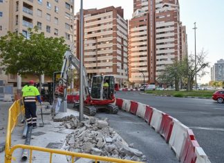 Comienzan las obras para instalar un nuevo carril bici en Valencia