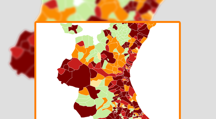 CORONAVIRUS | Els 30 municipis més perillosos de la Comunitat en l’inici d’any Los 100 municipios valencianos más seguros para aislarse del coronavirus