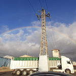 La borrasca Dora deja un arcoíris perfecto sobre el cielo de Valencia