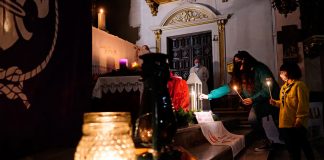 antorcha encendida en Belén