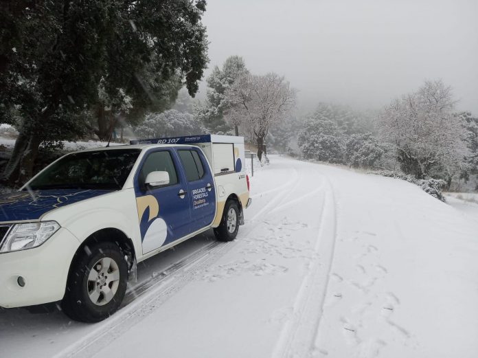 Casi la mitad de la provincia de Castellón y un tercio de la de Valencia siguen cubiertas por la nieve