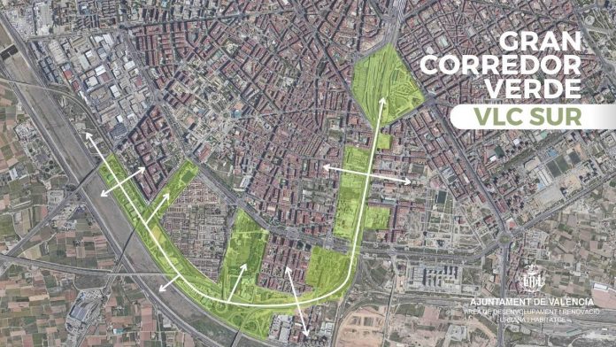 Un corredor verde conectará el centro de Valencia con los barrios del sur
