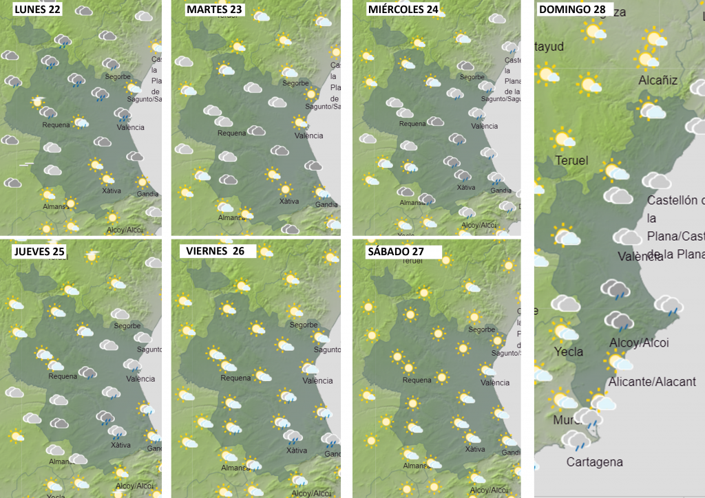 Consulta El Tiempo De Esta Semana En Valencia: Del 22 Al 28 De Febrero