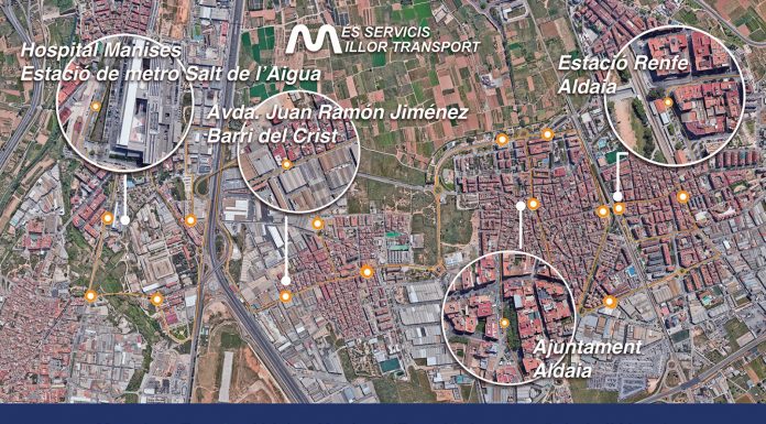 La nueva línea “Metrobus Express” conectará Aldaia con el Metro y el Hospital de Manises