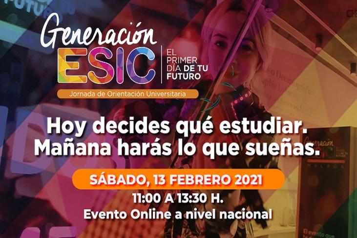 Generación ESIC se celebrará el día 13 de febrero de forma telemática