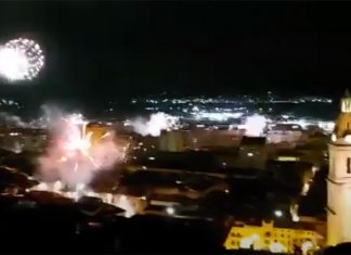 castillo de fuegos artificiales Xàtiva